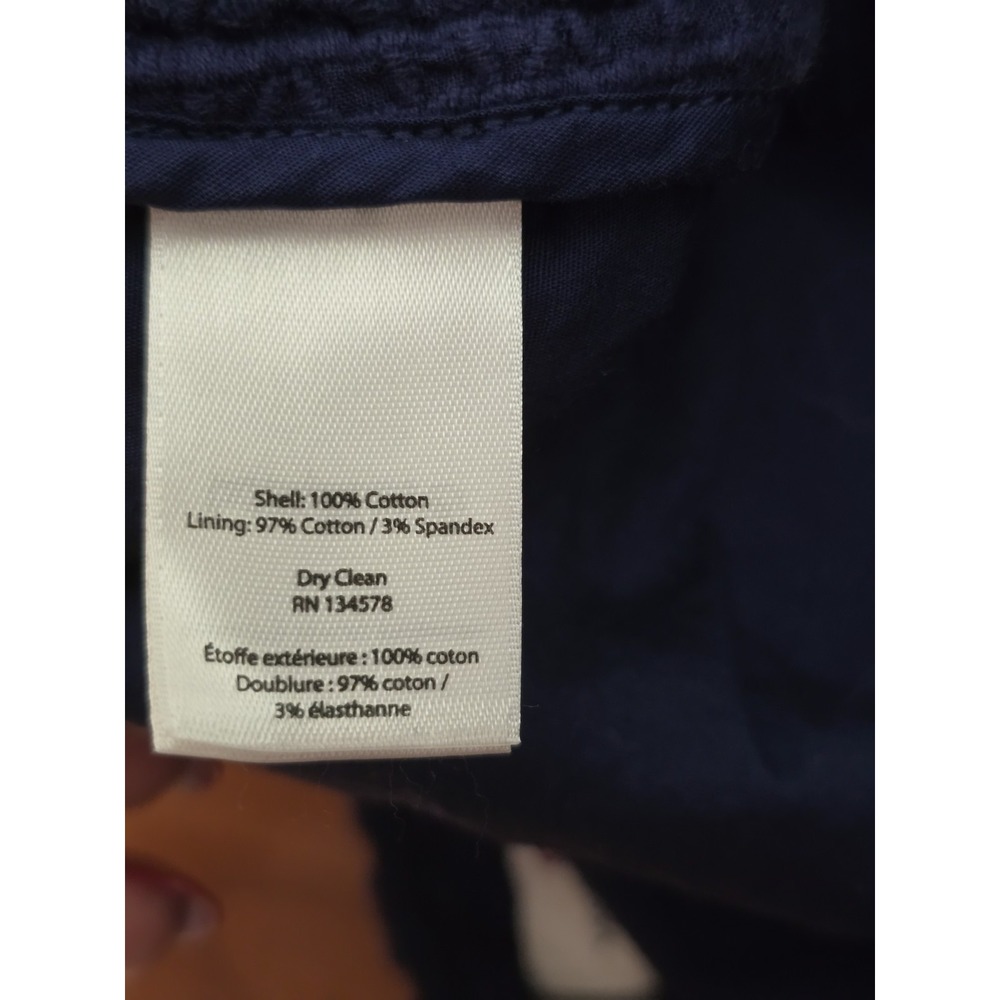 Vineyard Vines Navy Blue Eyelet Lace Mini Skirt Coquette Coastal Size 4 - Picture 7 of 7
